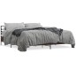 vidaXL Estructura cama madera ingeniería metal marrón roble 180x200 cm