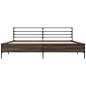 vidaXL Estructura cama madera ingeniería metal marrón roble 180x200 cm