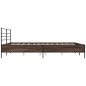 vidaXL Estructura cama madera ingeniería metal marrón roble 180x200 cm