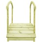 vidaXL Puente para jardín con barandilla madera pino 170x74x105cm vidaXL Puente para jardín con barandilla madera pino 170x74x105cm