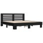 vidaXL Estructura de cama madera de ingeniería y metal negro 200x200cm vidaXL Estructura de cama madera de ingeniería y metal negro 200x200cm