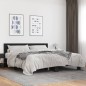 vidaXL Estructura de cama madera de ingeniería y metal negro 200x200cm vidaXL Estructura de cama madera de ingeniería y metal negro 200x200cm