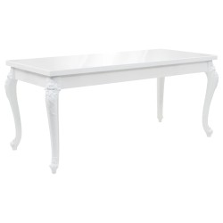 vidaXL Mesa de comedor blanco brillante 179x89x81 cm