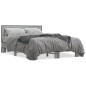 vidaXL Estructura cama madera ingeniería metal gris Sonoma 140x200 cm vidaXL Estructura cama madera ingeniería metal gris Sonoma 140x200 cm