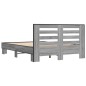 vidaXL Estructura cama madera ingeniería metal gris Sonoma 140x200 cm vidaXL Estructura cama madera ingeniería metal gris Sonoma 140x200 cm