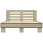 vidaXL Estructura cama madera ingeniería metal roble Sonoma 120x190 cm vidaXL Estructura cama madera ingeniería metal roble Sonoma 120x190 cm