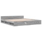 vidaXL Cama con cajones madera ingeniería gris Sonoma 200x200 cm