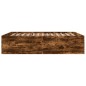 vidaXL Estructura de cama madera de ingeniería roble ahumado 160x200cm vidaXL Estructura de cama madera de ingeniería roble ahumado 160x200cm