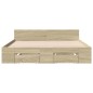 vidaXL Cama con cajones madera ingeniería roble Sonoma 140x200 cm vidaXL Cama con cajones madera ingeniería roble Sonoma 140x200 cm