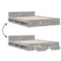 vidaXL Cama con cajones madera ingeniería gris hormigón 140x190 cm vidaXL Cama con cajones madera ingeniería gris hormigón 140x190 cm