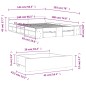 vidaXL Cama con cajones madera ingeniería gris hormigón 140x190 cm vidaXL Cama con cajones madera ingeniería gris hormigón 140x190 cm