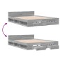 vidaXL Cama con cajones madera ingeniería gris Sonoma 140x190 cm vidaXL Cama con cajones madera ingeniería gris Sonoma 140x190 cm