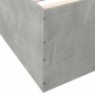vidaXL Estructura de cama madera de ingeniería gris hormigón 135x190cm vidaXL Estructura de cama madera de ingeniería gris hormigón 135x190cm