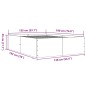 vidaXL Estructura de cama madera de ingeniería gris hormigón 135x190cm vidaXL Estructura de cama madera de ingeniería gris hormigón 135x190cm