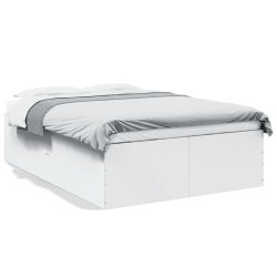 vidaXL Estructura de cama madera de ingeniería blanca 120x190 cm