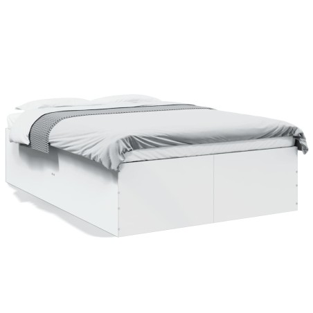 vidaXL Estructura de cama madera de ingeniería blanca 120x190 cm