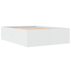 vidaXL Estructura de cama madera de ingeniería blanca 120x190 cm