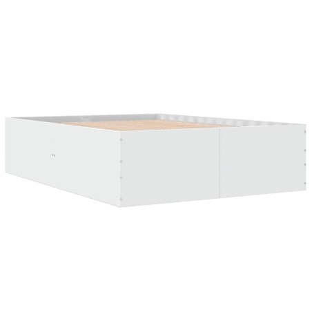 vidaXL Estructura de cama madera de ingeniería blanca 120x190 cm