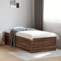vidaXL Estructura de cama madera de ingeniería marrón roble 100x200 cm vidaXL Estructura de cama madera de ingeniería marrón roble 100x200 cm