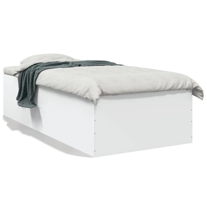 vidaXL Estructura de cama madera de ingeniería blanca 100x200 cm vidaXL Estructura de cama madera de ingeniería blanca 100x200 cm