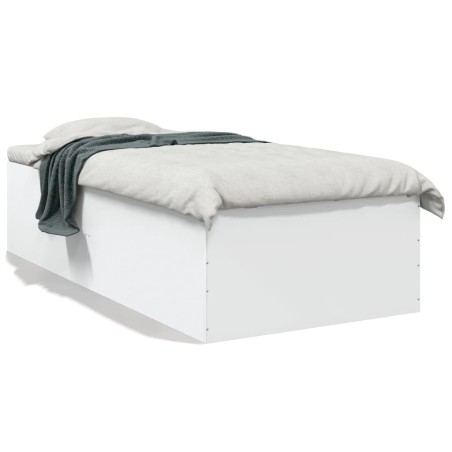 vidaXL Estructura de cama madera de ingeniería blanca 100x200 cm