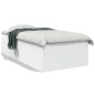 vidaXL Estructura de cama madera de ingeniería blanca 100x200 cm vidaXL Estructura de cama madera de ingeniería blanca 100x200 cm