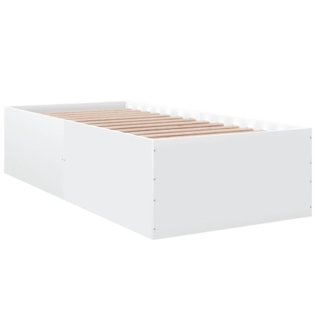vidaXL Estructura de cama madera de ingeniería blanca 100x200 cm