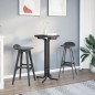 vidaXL Mesa alta de comedor madera ingeniería y acero negro Ø60x110 cm vidaXL Mesa alta de comedor madera ingeniería y acero negro Ø60x110 cm