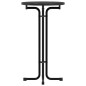 vidaXL Mesa alta de comedor madera ingeniería y acero negro Ø60x110 cm vidaXL Mesa alta de comedor madera ingeniería y acero negro Ø60x110 cm