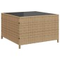 vidaXL Sofá de jardín en forma de L con mesa y cojines ratán PE beige vidaXL Sofá de jardín en forma de L con mesa y cojines ratán PE beige