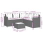 vidaXL Sofá de jardín en forma de L con mesa y cojines ratán PE beige vidaXL Sofá de jardín en forma de L con mesa y cojines ratán PE beige