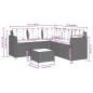 vidaXL Sofá de jardín en forma de L con mesa y cojines ratán PE marrón vidaXL Sofá de jardín en forma de L con mesa y cojines ratán PE marrón