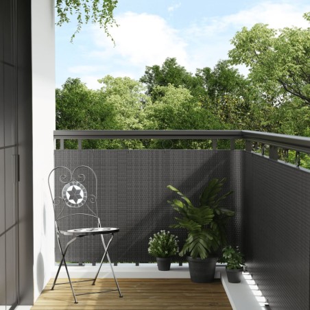 vidaXL Toldo para balcón ratán sintético gris antracita 600x90 cm