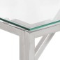 vidaXL Mesa consola acero inoxidable plateado y vidrio templado vidaXL Mesa consola acero inoxidable plateado y vidrio templado
