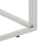 vidaXL Mesa consola acero inoxidable plateado y vidrio templado vidaXL Mesa consola acero inoxidable plateado y vidrio templado