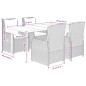 vidaXL Set comedor de jardín 5 piezas con cojines ratán sintético gris vidaXL Set comedor de jardín 5 piezas con cojines ratán sintético gris