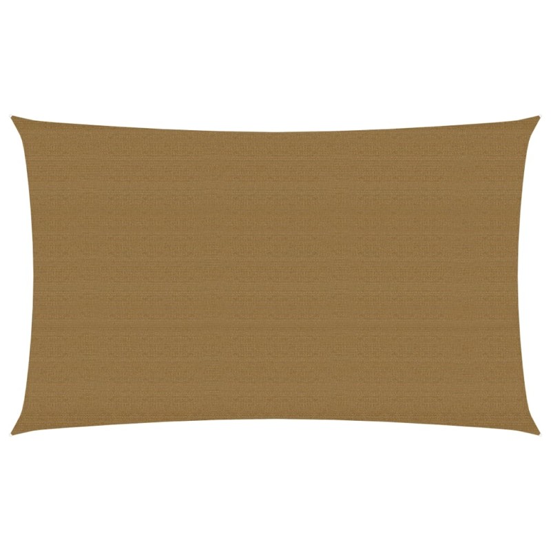 vidaXL Toldo de vela HDPE taupe 160 g/m² 3x6 m
