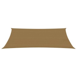 vidaXL Toldo de vela HDPE taupe 160 g/m² 3x6 m