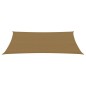 vidaXL Toldo de vela HDPE taupe 160 g/m² 3x6 m