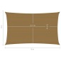 vidaXL Toldo de vela HDPE taupe 160 g/m² 3x6 m