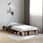 vidaXL Estructura de cama madera de ingeniería marrón roble 90x190 cm