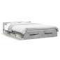 vidaXL Cama con cajones madera ingeniería gris hormigón 150x200 cm vidaXL Cama con cajones madera ingeniería gris hormigón 150x200 cm