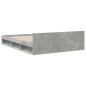 vidaXL Cama con cajones madera ingeniería gris hormigón 150x200 cm vidaXL Cama con cajones madera ingeniería gris hormigón 150x200 cm
