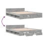 vidaXL Cama con cajones madera ingeniería gris hormigón 150x200 cm vidaXL Cama con cajones madera ingeniería gris hormigón 150x200 cm
