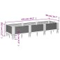 vidaXL Jardinera con clavijas PP negro 125x40x28,5 cm vidaXL Jardinera con clavijas PP negro 125x40x28,5 cm