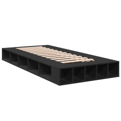 vidaXL Estructura de cama madera de ingeniería negra 90x200 cm