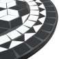 vidaXL Juego de bistró de mosaico de hierro y cerámica negro y blanco vidaXL Juego de bistró de mosaico de hierro y cerámica negro y blanco