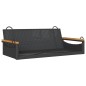 vidaXL Banco columpio de ratán sintético negro 109x62x40 cm vidaXL Banco columpio de ratán sintético negro 109x62x40 cm
