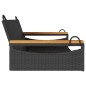 vidaXL Banco columpio de ratán sintético negro 109x62x40 cm vidaXL Banco columpio de ratán sintético negro 109x62x40 cm