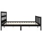 vidaXL Estructura cama de matrimonio con cabecero madera maciza negro vidaXL Estructura cama de matrimonio con cabecero madera maciza negro